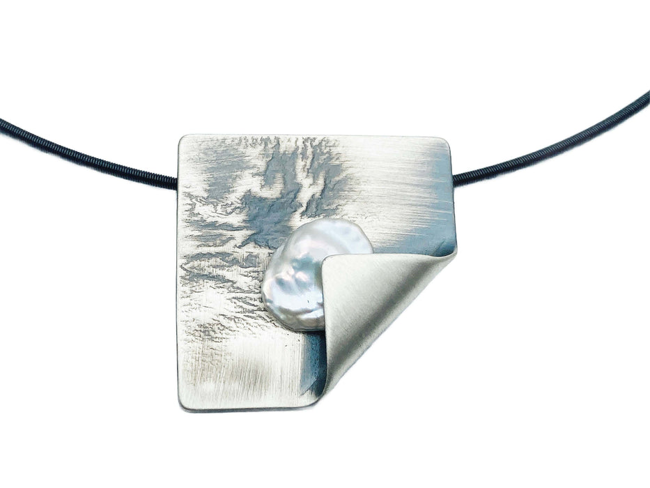 Anhänger mit echter Keshi-Perle | Silber