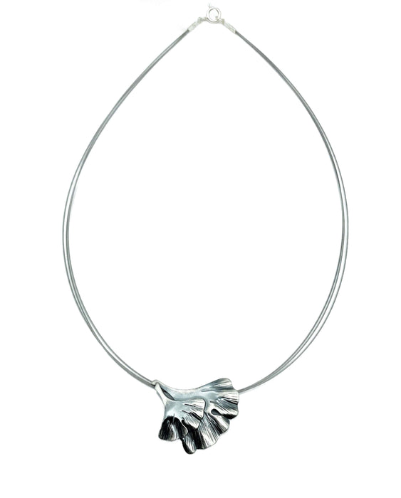 Gingko-Blatt doppelt Collier | Silber