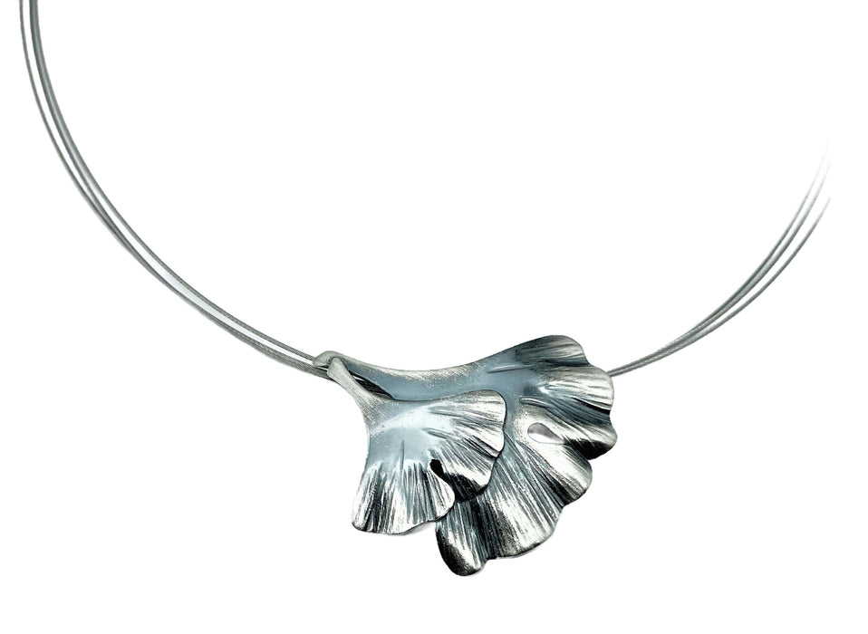 Gingko-Blatt doppelt Collier | Silber