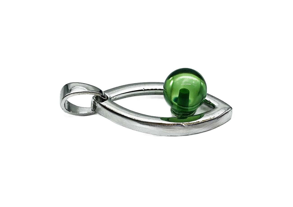 Anhaenger mit Karibischem Bernstein Navette | Silber