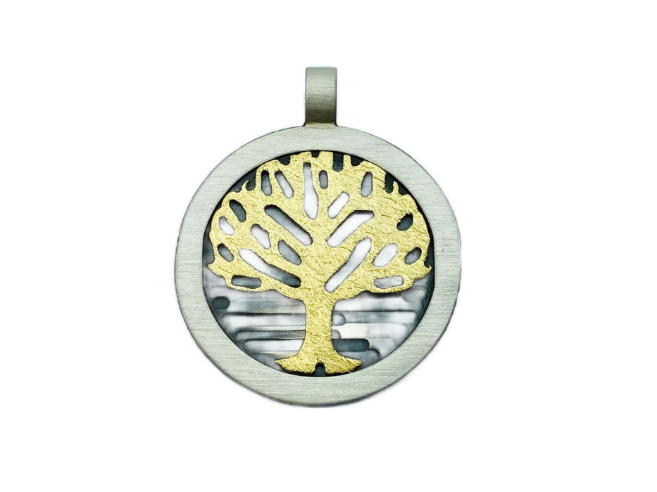 Anhänger  mit Baum des Lebens| Silber oxidiert