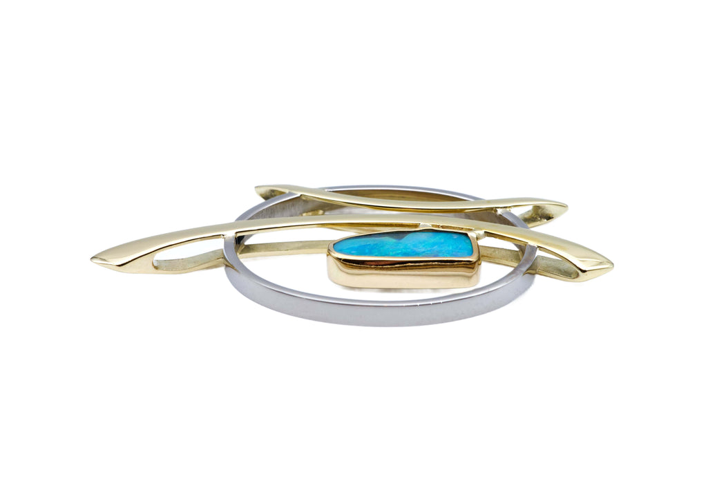 Anhänger "Tender" echt australischer Boulderopal - Handarbeit