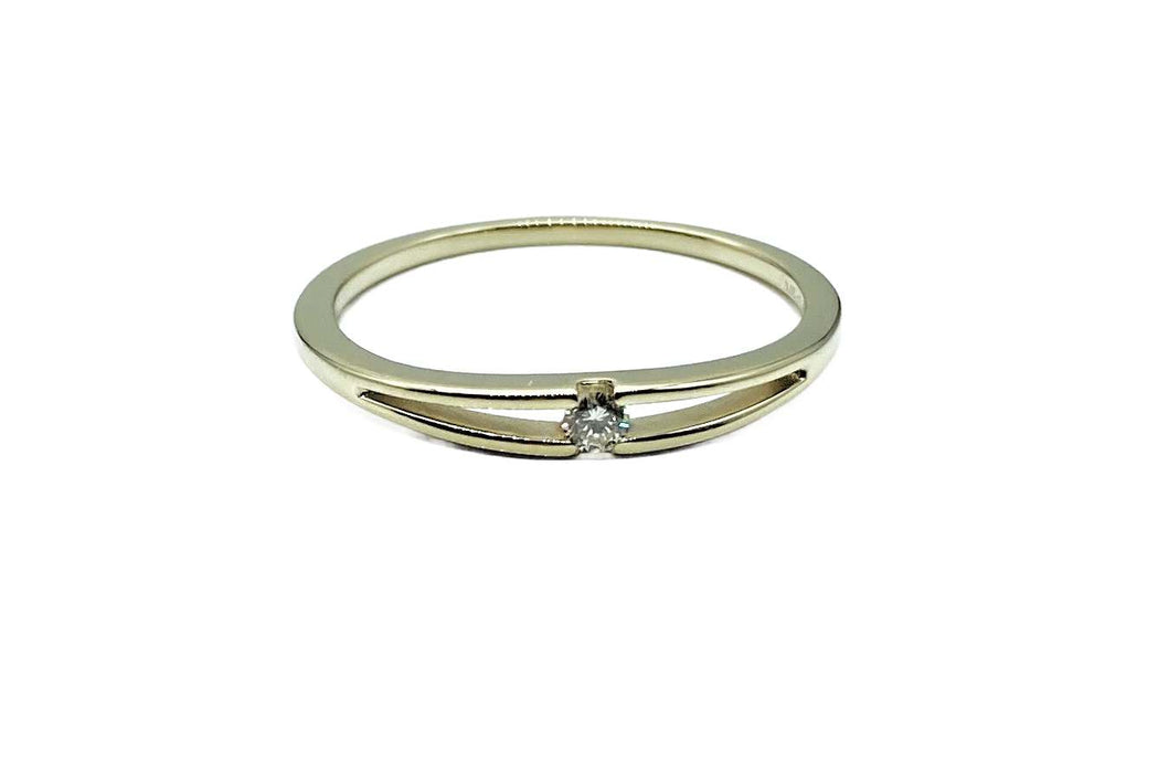 Antrags-/ Solitaire-Ring mit Brillant 0,05ct | 585/-