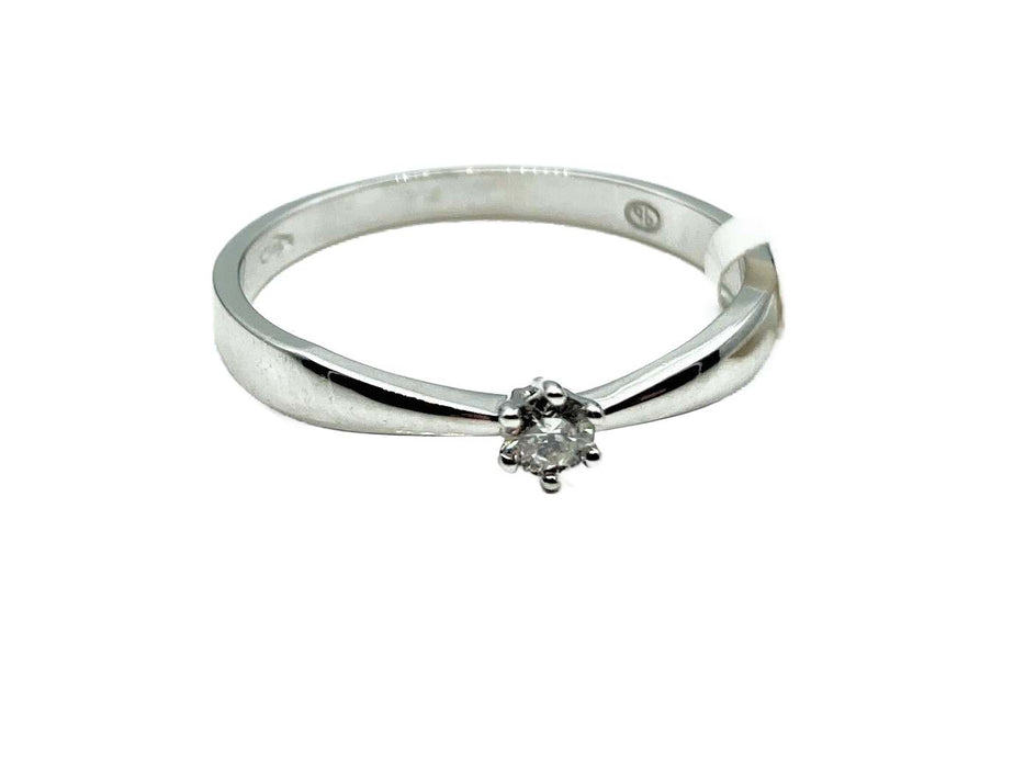 Antrags- / Solitaire-Ring mit Brillant | 585/- Weißgold