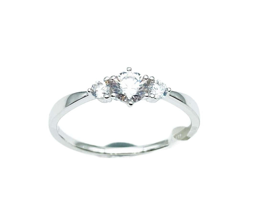 Antrags-/ Solitaire-Ring mit Zirkonia | Weissgold