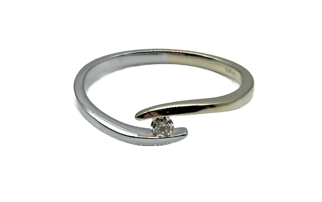 Brillantring zweifarbig 585/-