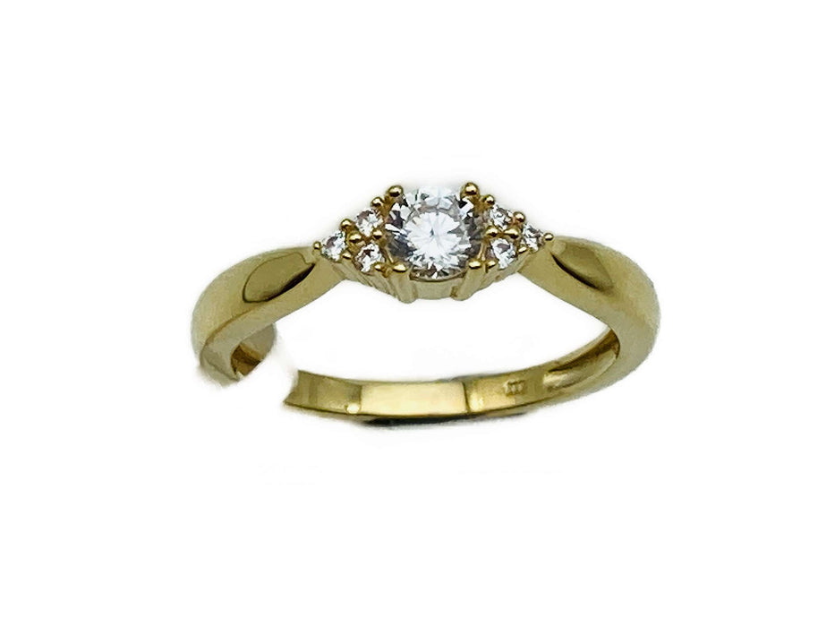 Antrags-/ Solitaire-Ring mit Zirkonia | Gold