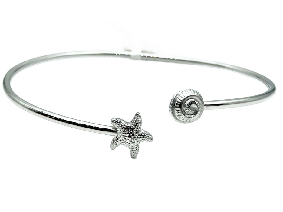 Armreif Muschel & Seestern | Silber