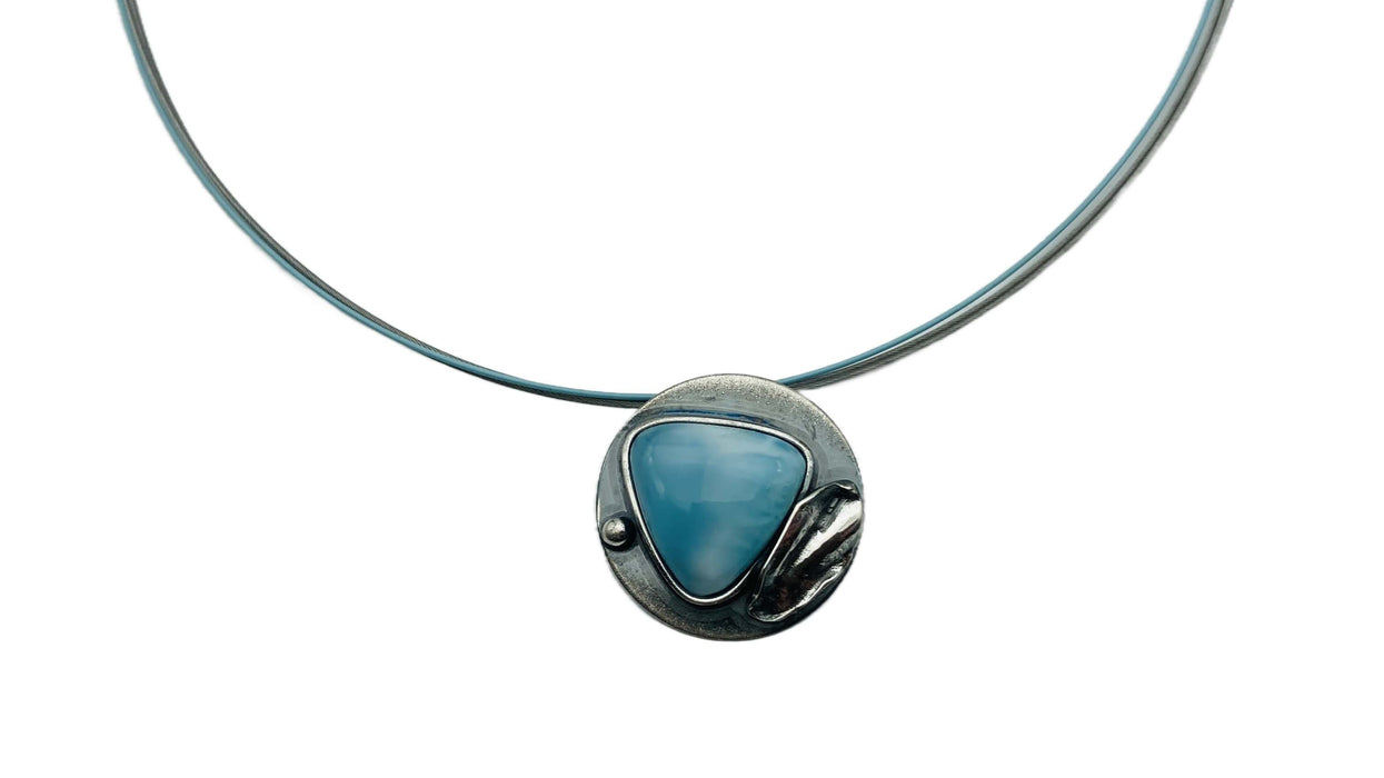 Collier echt Larimar | Silber