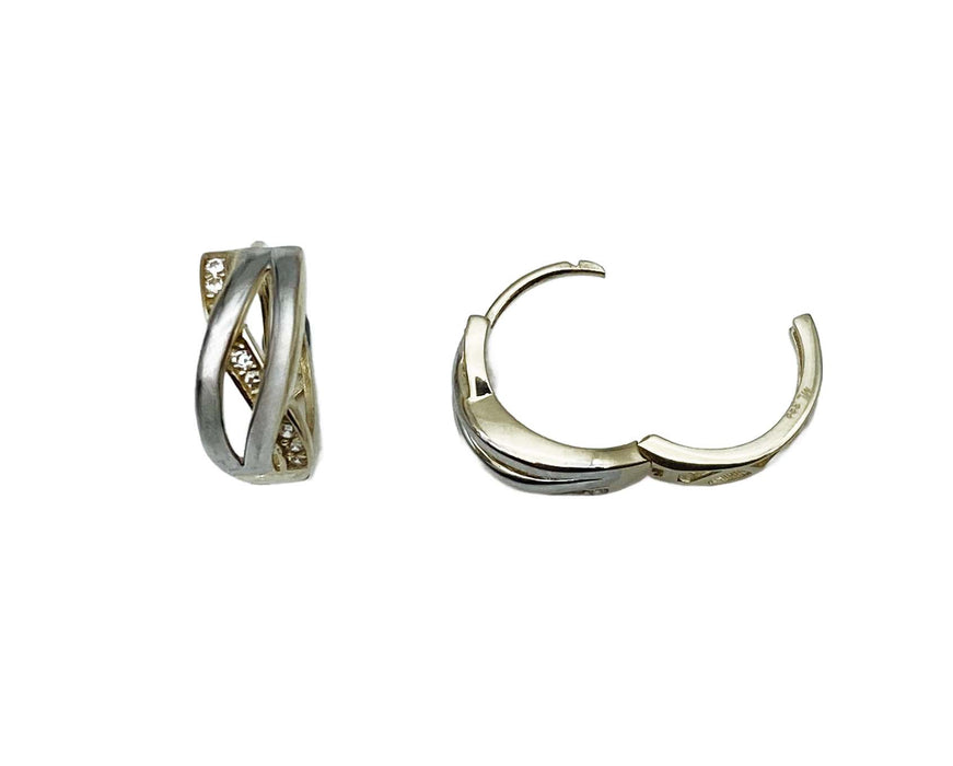 Creole geflochten mit Zirkonia | Gold