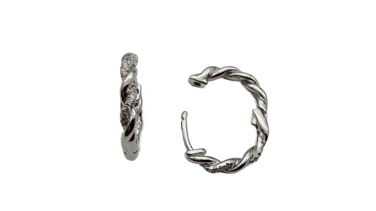 Creolen im Kordel Design Silber