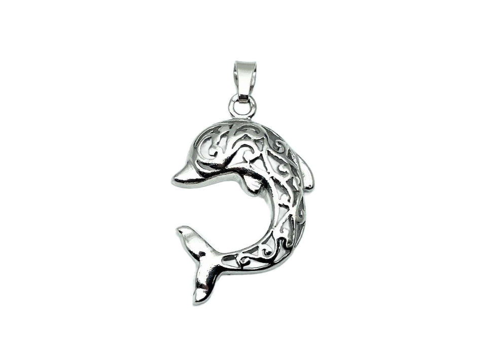 Delfin Anhaenger im Ethno-look | Silber