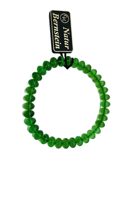 Armband mit grünem Bernstein aus der Karibik