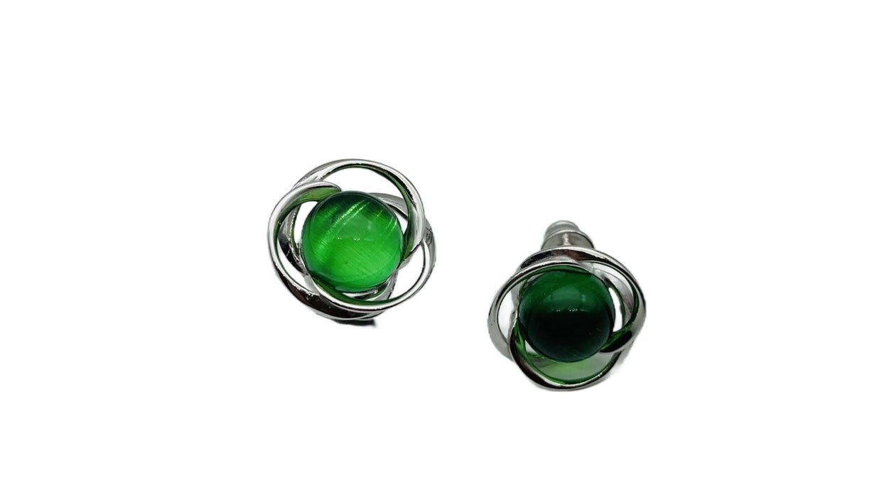 Ring mit grünem Bernstein aus der Karibik | Silber