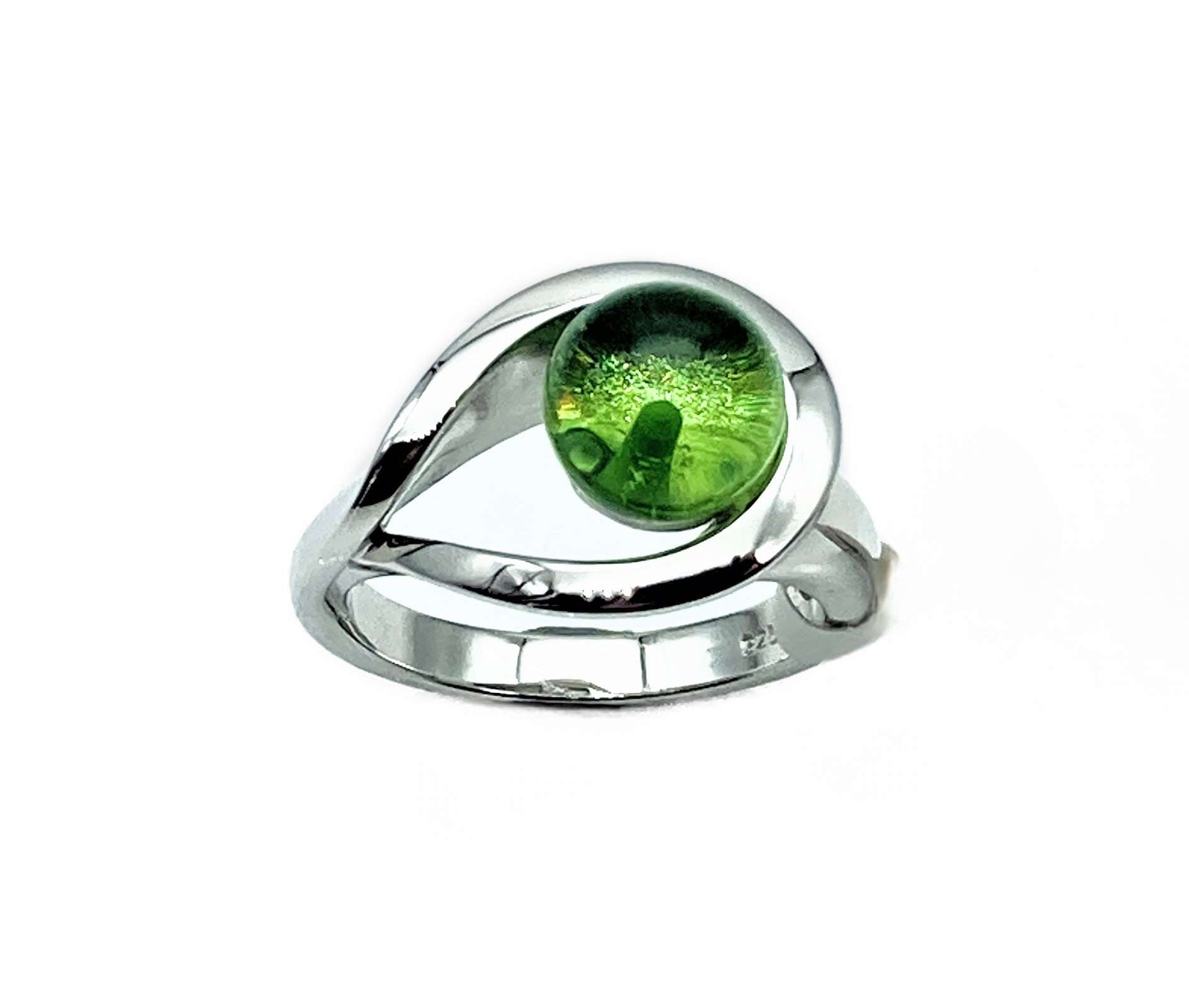 Ring „Terese“ Aus Sterlingsilber 925 Mit Bernstein – Modernes Design, Unikat, Inkl. Geschenketui