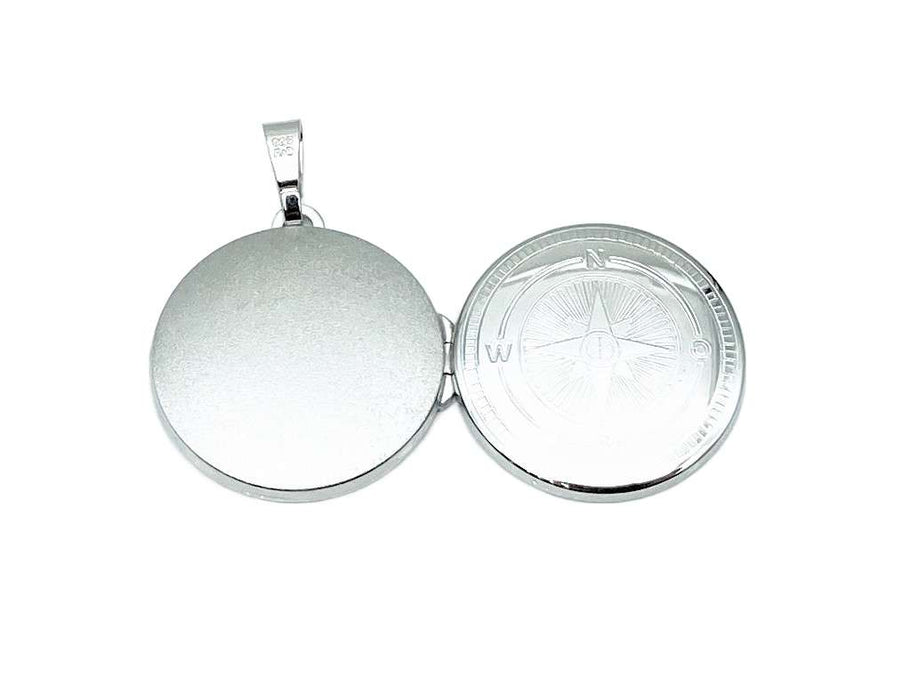 Medaillon Kompass rund | Silber