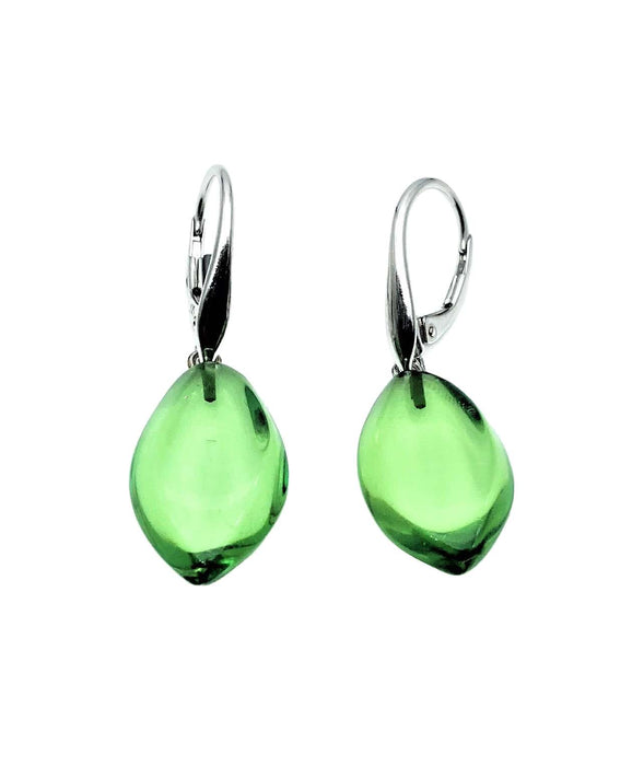 Ohrhänger Karibischer Bernstein Tropfen geschliffen | Silber