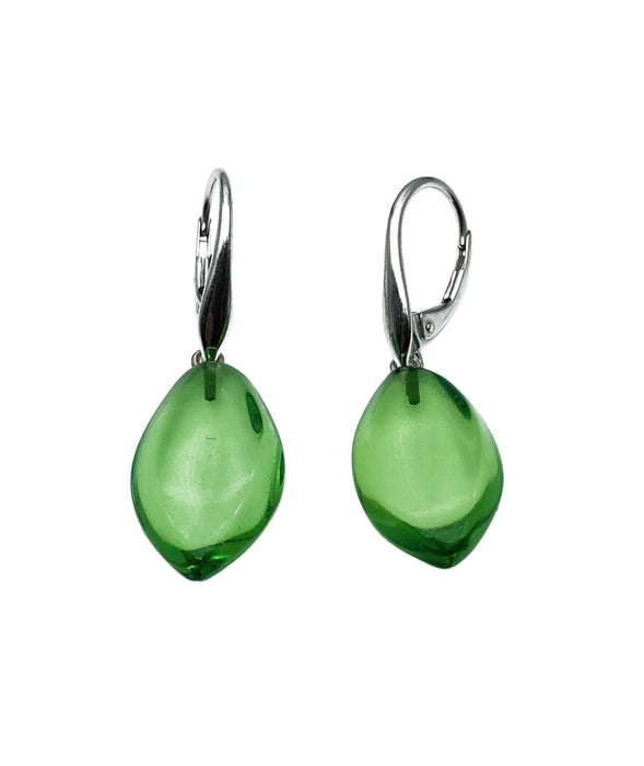 Ohrhänger Karibischer Bernstein Tropfen geschliffen | Silber