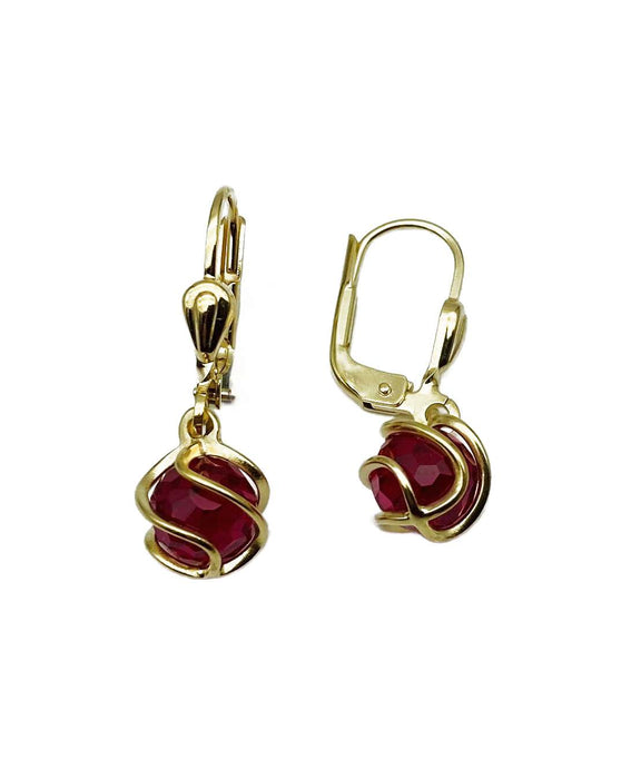 Ohrhaenger Naturstein-Kugel | Gold