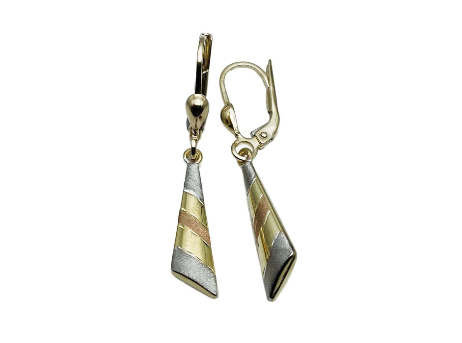 Ohrpendel dreifarbig | Gold