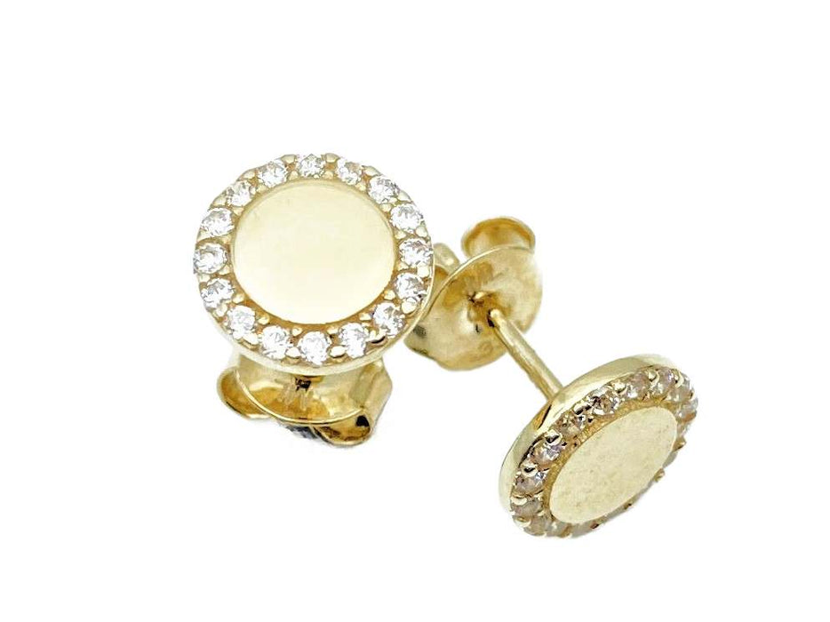 Ohrstecker kleine Sonne mit Zirkonia | Gold