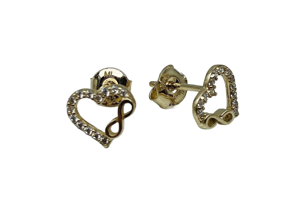 Ohrstecker Herz + Infinity | Gold