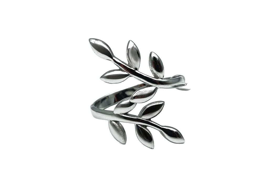 Ring Lorbeerzweig / Blätter | Silber