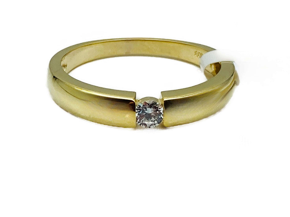 Antrags-/ Solitaire-Ring mit Zirkonia | Gold