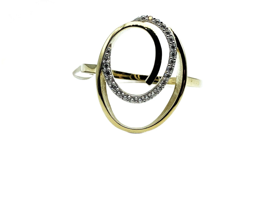 Extravaganter Ring mit Zirkonia | 585/-