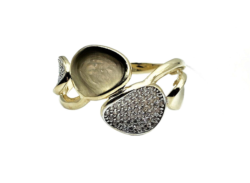 Ring mit pavee-gefassten Zirkonen | Gold