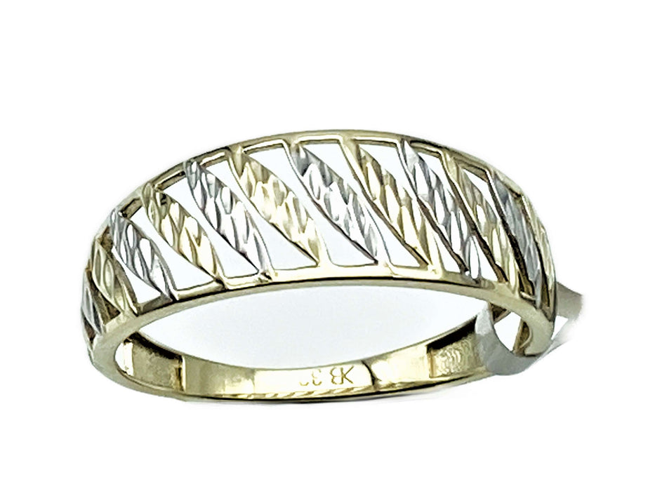 Filigraner Ring zweifarbig ohne Stein | Gold