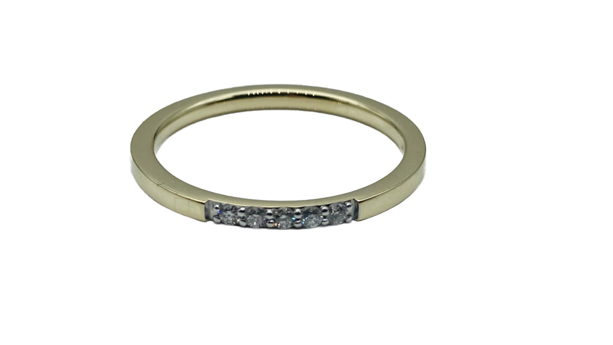 Brillantring 0,075ct massiv | Gelbgold