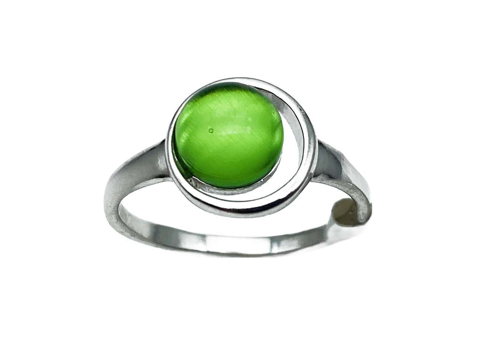 Ring mit Karibischem Bernstein Halo | Silber