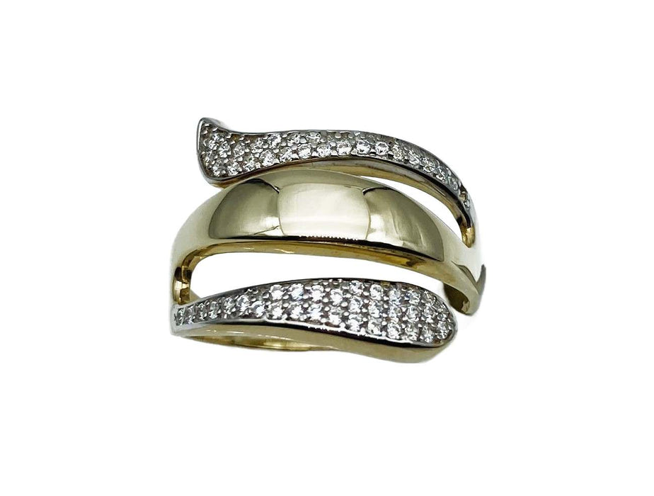 Ring mit Zirkonia in Schlangendesign | Gold
