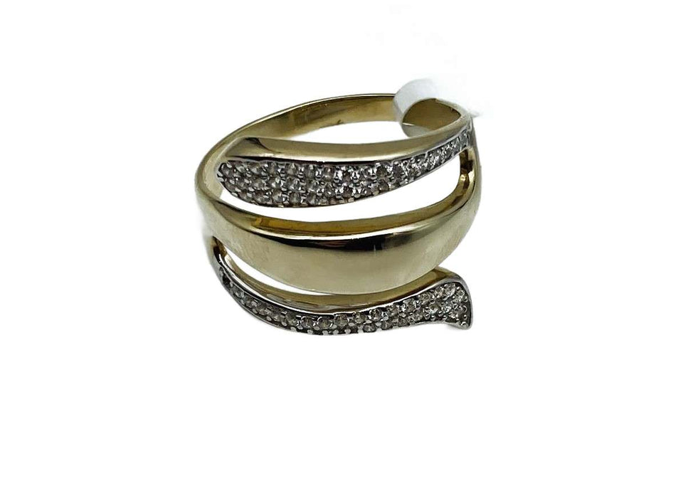 Ring mit Zirkonia in Schlangendesign | Gold