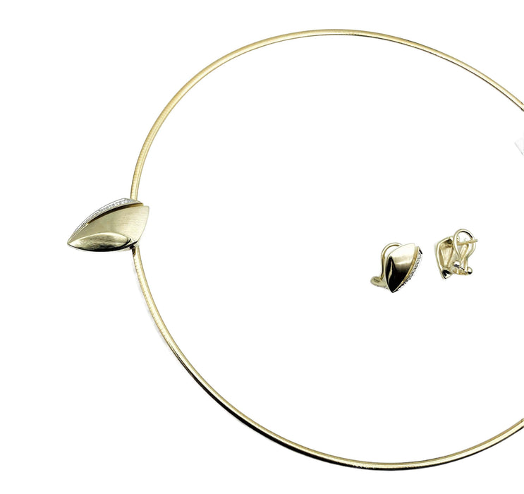 Set mit Brillanten in Gelbgold | 585/-