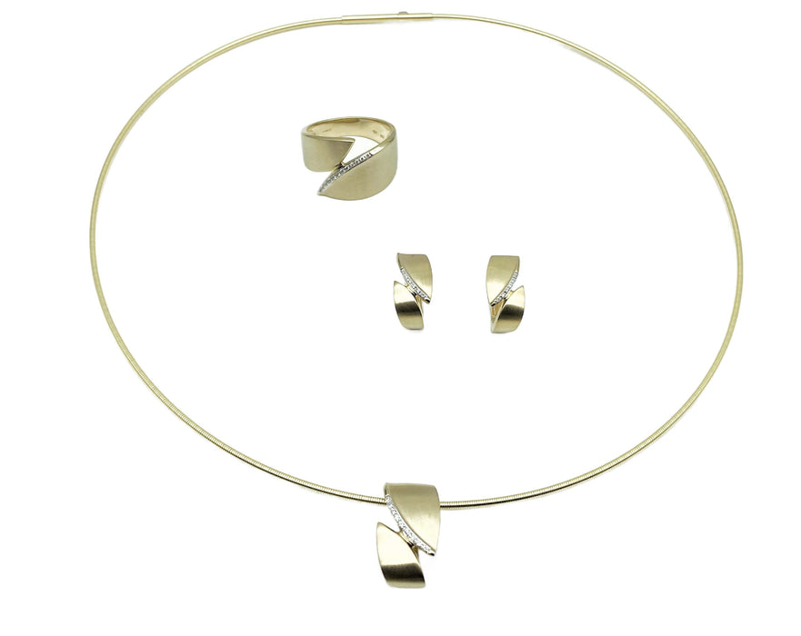 Set mit Brillanten in 585/- | Gold