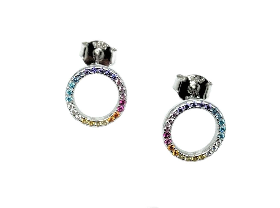 Anhaenger & Ohrringe Infinity Rainbow | Silber