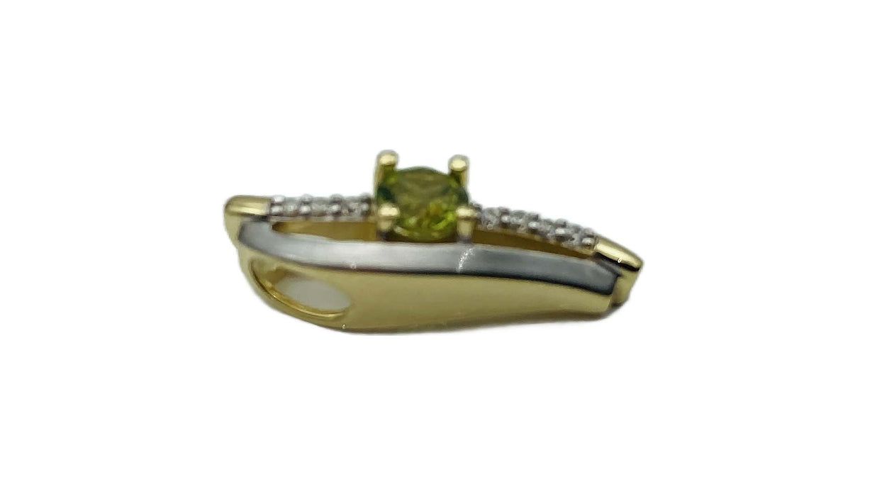 Anhänger mit Peridot und Zirkonia | Gold