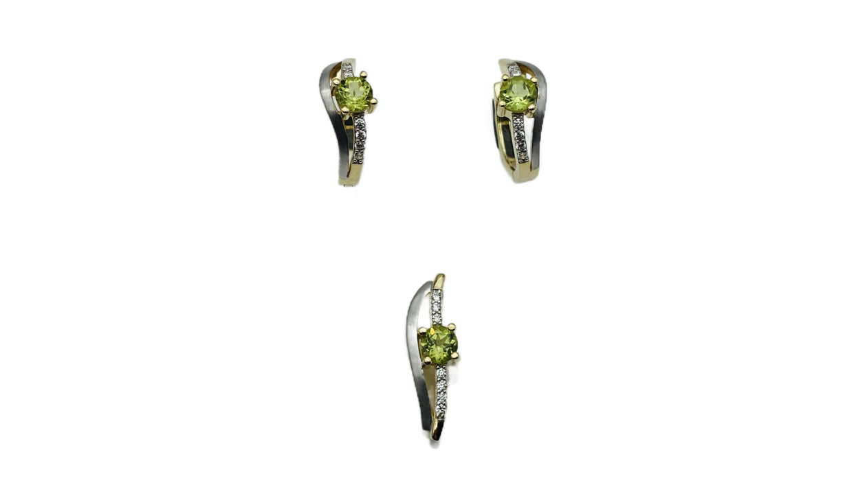 Creolen mit Peridot und Zirkonia | Gold