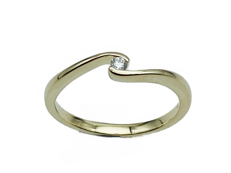 Antrags / Solitaire-Ring mit Brillant 0,05 ct in Gelbgold | 585/-