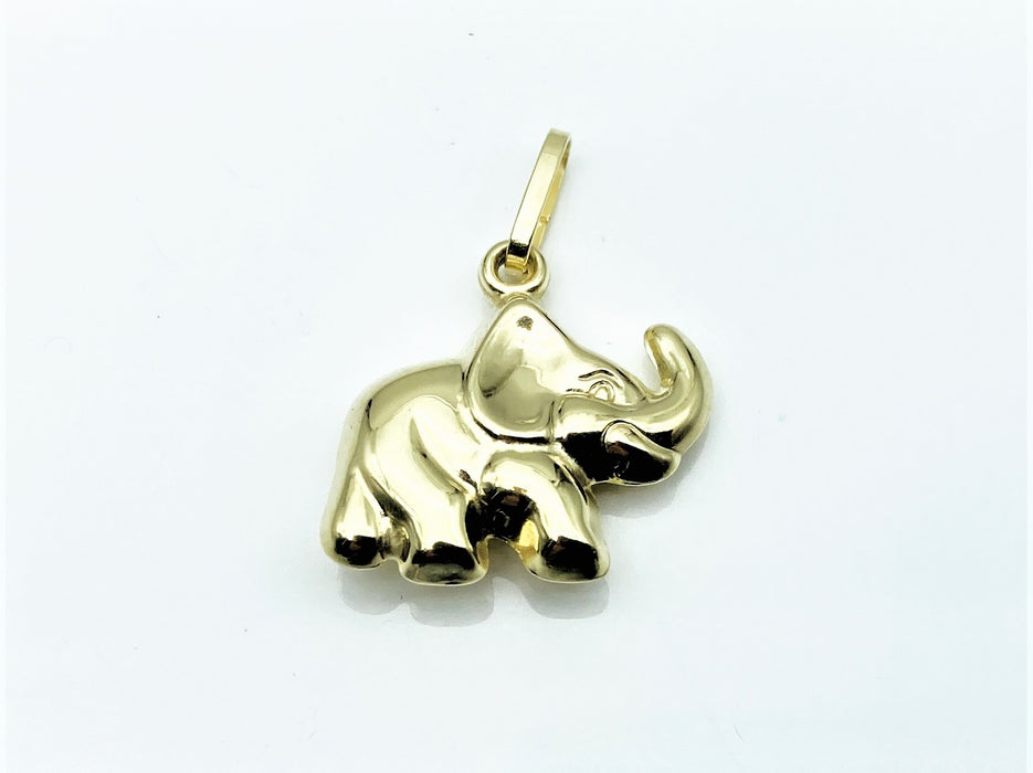 Elefanten-Anhaenger plastisch | Gold