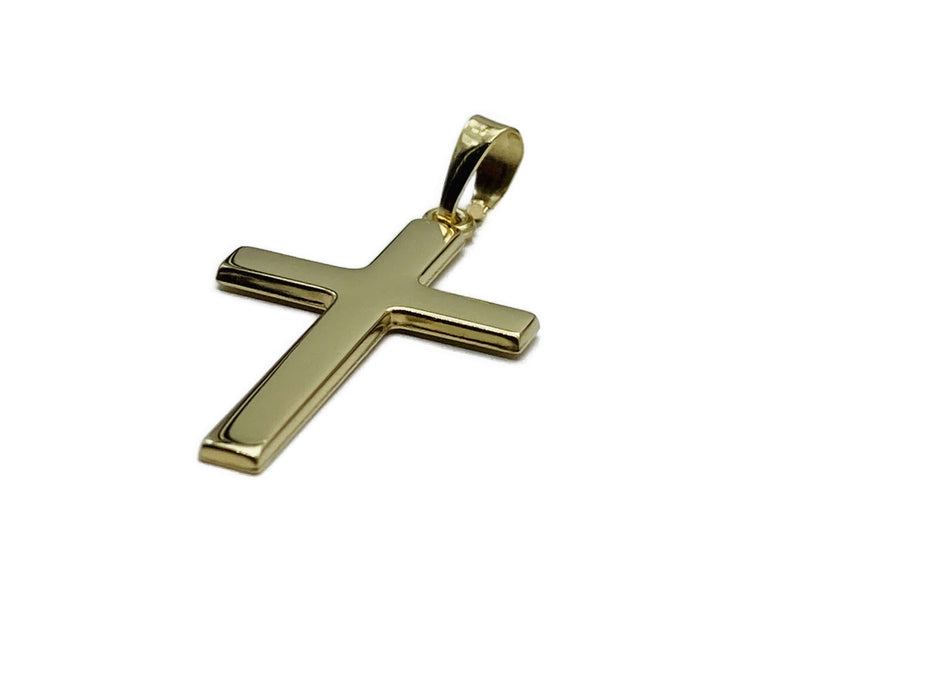 Schlichtes Kreuz poliert | Gold