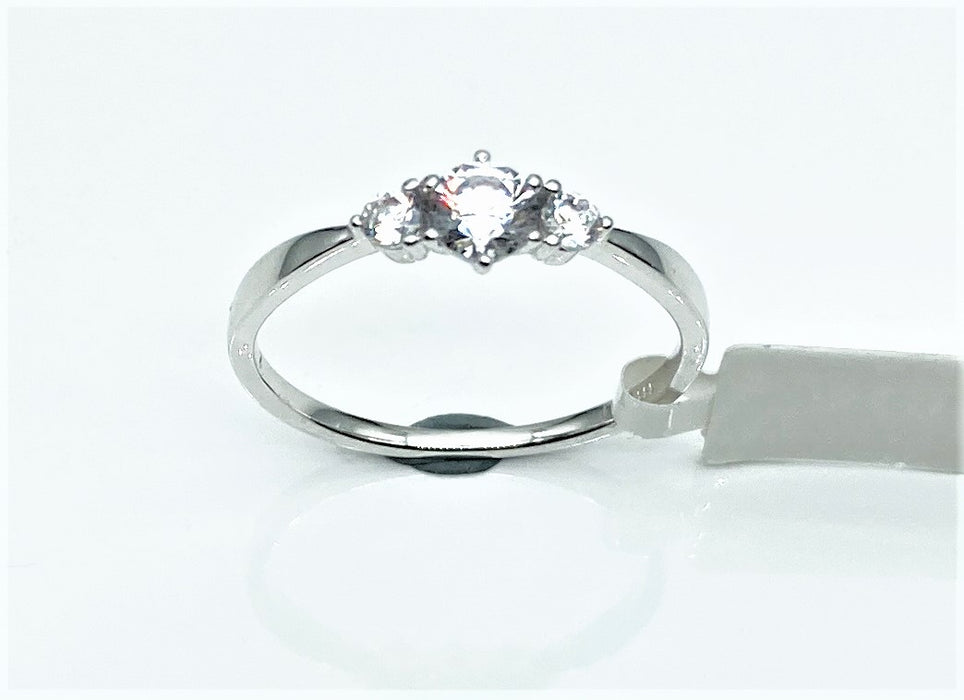 Antrags-/ Solitaire-Ring mit Zirkonia | Weissgold