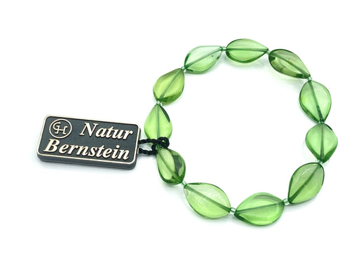 grüner Bernstein Armband karibischer Bernstein