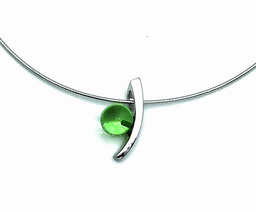 gruener Bernstein Kette | Collier echt karibischer Bernstein