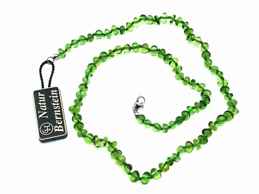grüner Bernstein | Collier echt Karibischer Bernstein