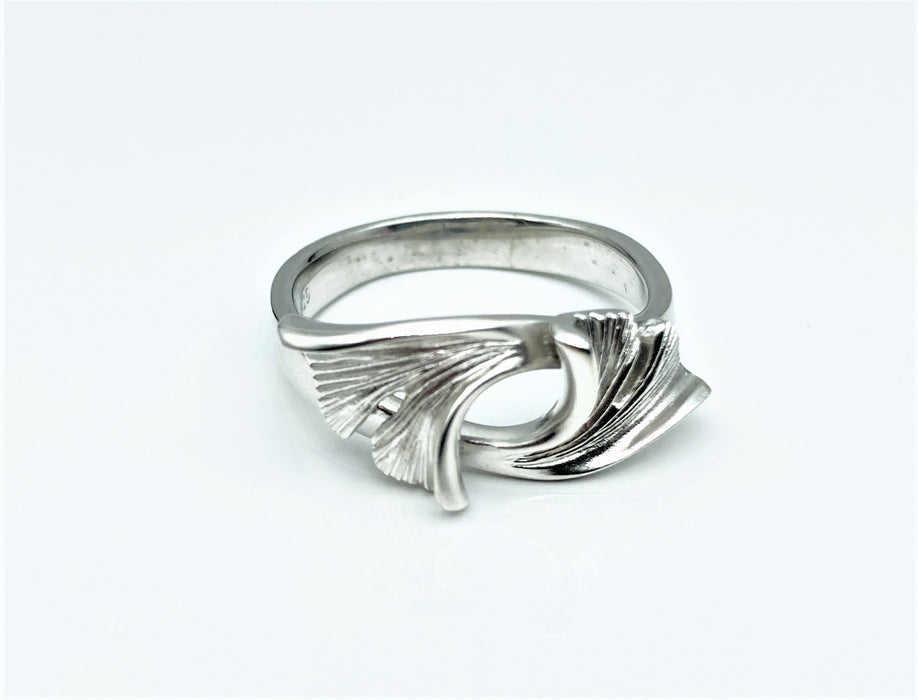 Ring mit Gingko-Blatt | Silber