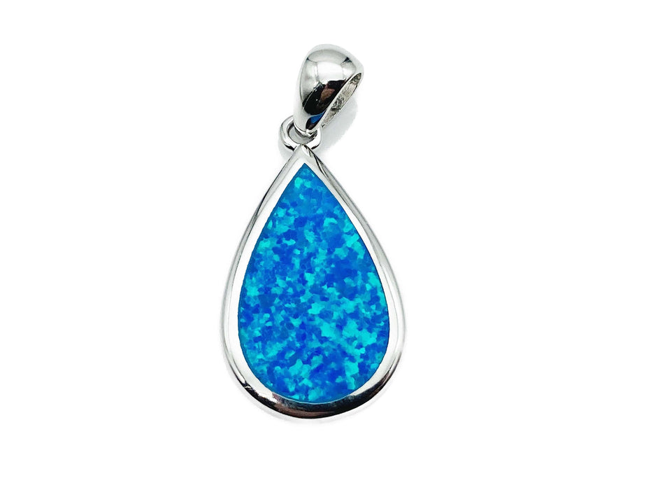 Anhänger mit blauem Opal-Tropfen | Silber — Goldschmiede Heberling