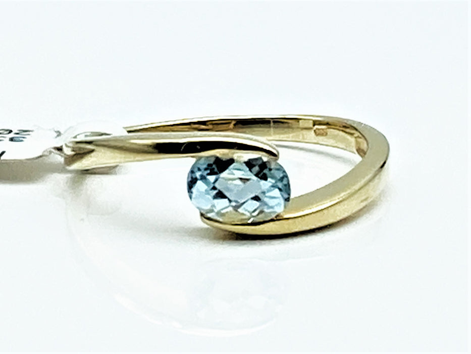 Ring mit Blautopas im Ovalschliff | Gold